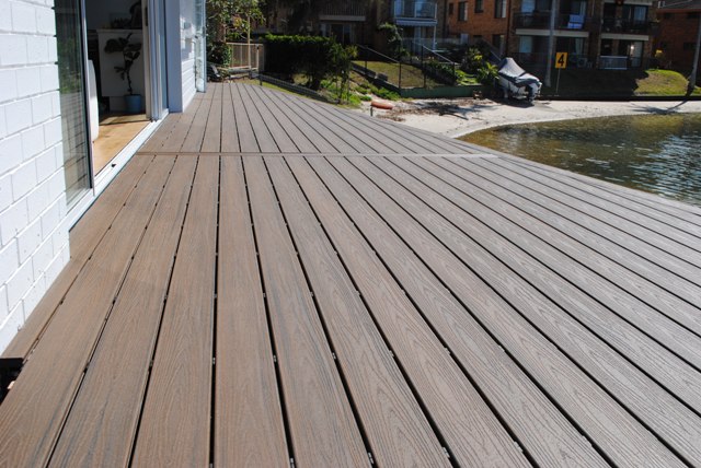 Decking complete over concrete